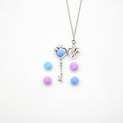 Gift Box - Key White Gold Aroma Necklace + Purify Oil Blend V760-GBAJ - 38