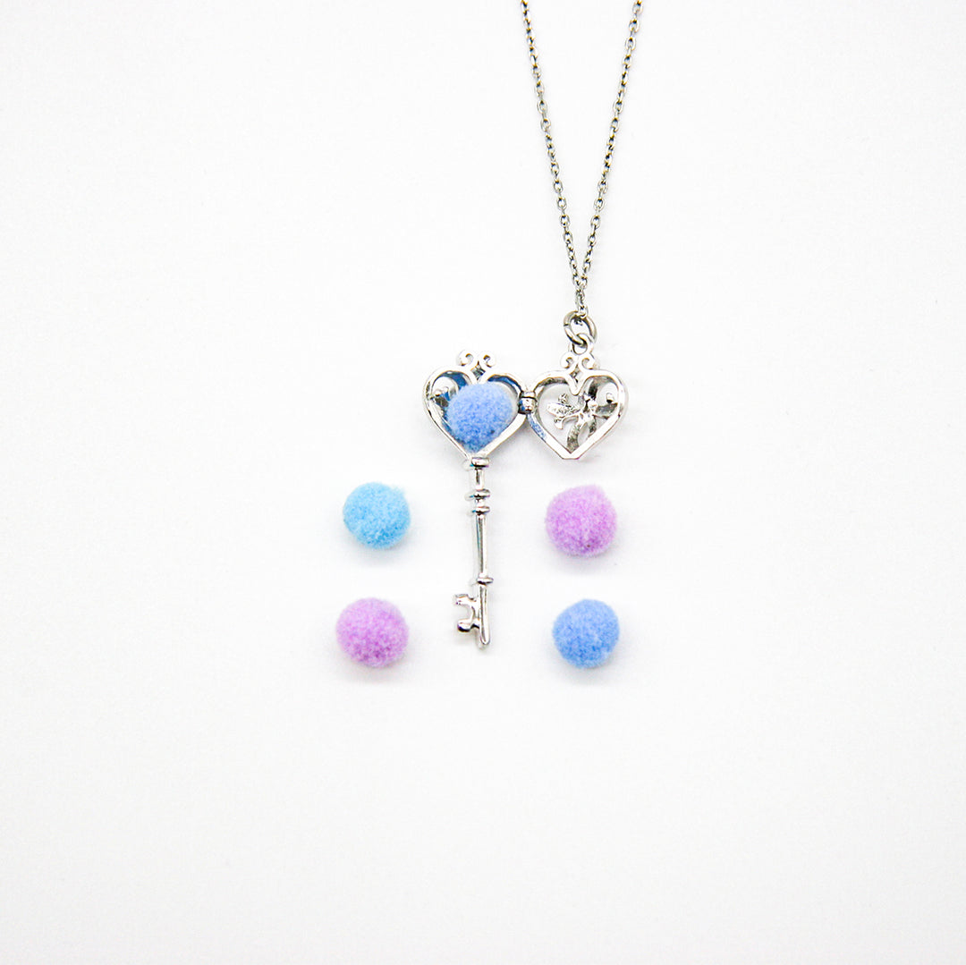 Gift Box - Key White Gold Aroma Necklace + Purify Oil Blend V760-GBAJ - 38