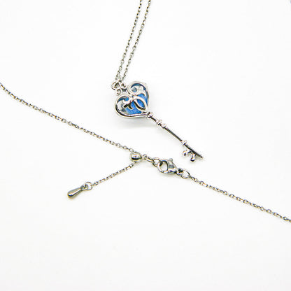 Gift Box - Key White Gold Aroma Necklace + Purify Oil Blend V760-GBAJ - 38
