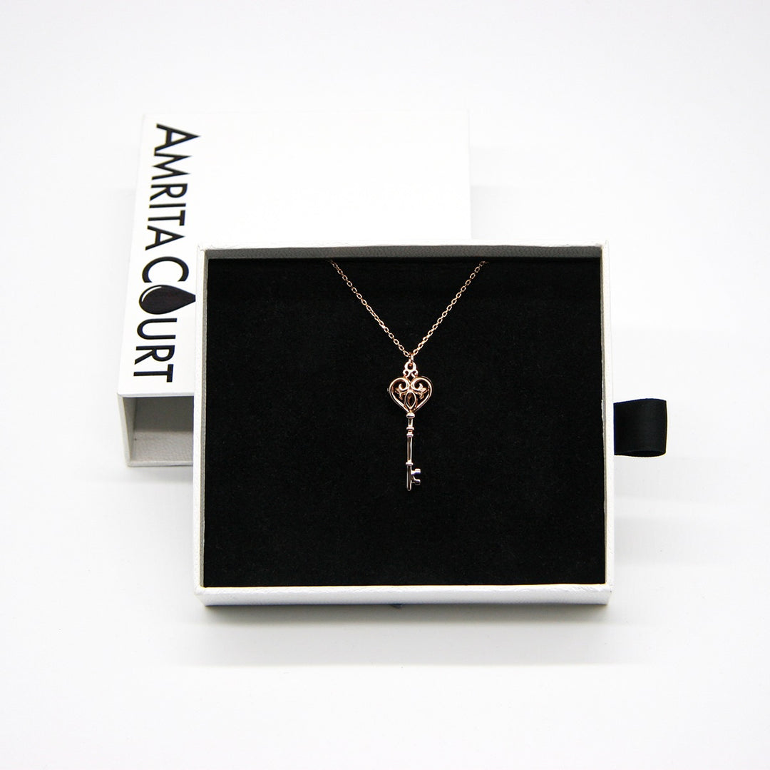 Gift Box - Key Rose Gold Aroma Necklace + Purify Oil Blend V760-GBAJ - 39