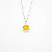 Gift Box - Aroma Necklace White Gold - Planet Jovian Gold (Golden Yellow) + Purify Oil Blend V760-GBAJ - 4