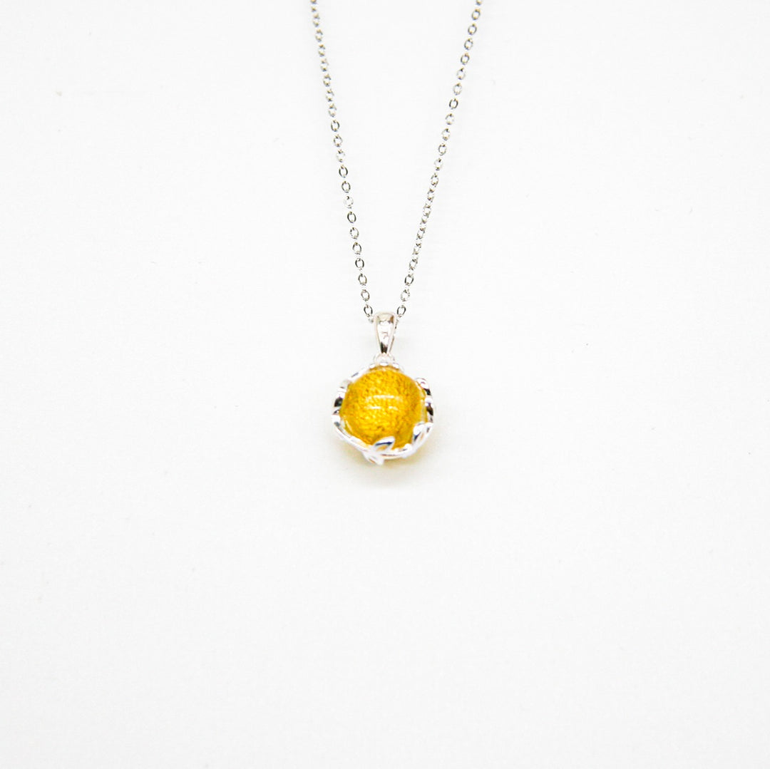 Gift Box - Aroma Necklace White Gold - Planet Jovian Gold (Golden Yellow) + Purify Oil Blend V760-GBAJ - 4