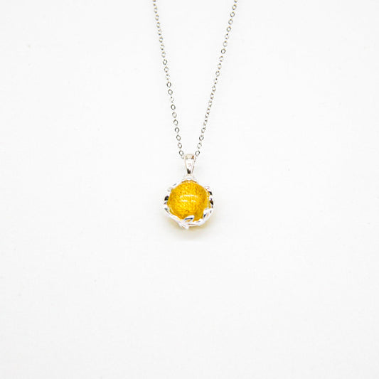 Gift Box - Aroma Necklace White Gold - Planet Jovian Gold (Golden Yellow) + Purify Oil Blend V760-GBAJ - 4