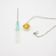 Gift Box - Aroma Necklace White Gold - Planet Jovian Gold (Golden Yellow) + Purify Oil Blend V760-GBAJ - 4