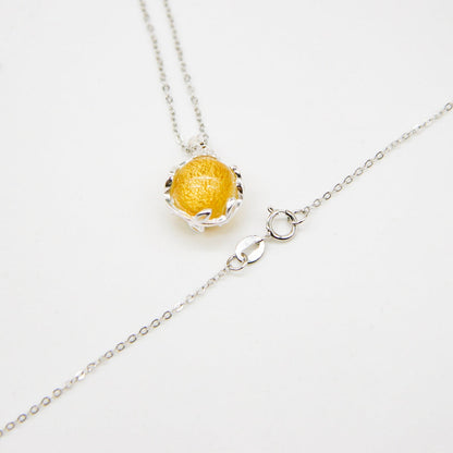Gift Box - Aroma Necklace White Gold - Planet Jovian Gold (Golden Yellow) + Purify Oil Blend V760-GBAJ - 4