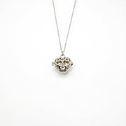 Gift Box - Love Heart White Gold Aroma Necklace + Purify Oil Blend V760-GBAJ - 40