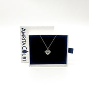 Gift Box - Love Heart White Gold Aroma Necklace + Purify Oil Blend V760-GBAJ - 40