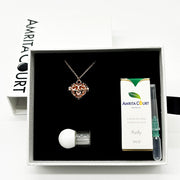 Gift Box - Love Heart Rose Gold Aroma Necklace + Purify Oil Blend V760-GBAJ - 41