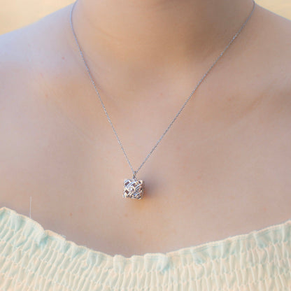 Gift Box - Chest White Gold Aroma Necklace + Purify Oil Blend V760-GBAJ - 42