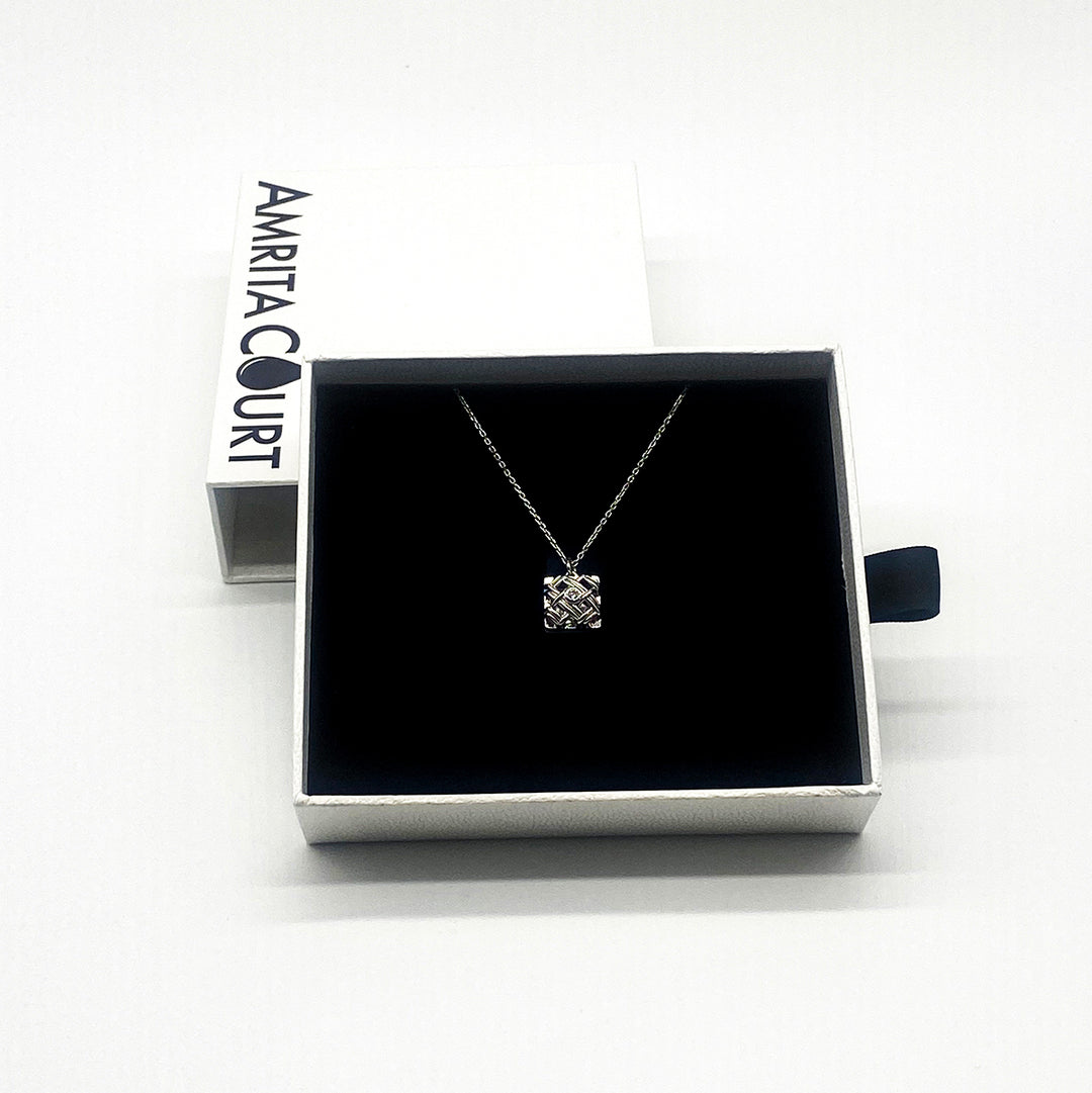Gift Box - Chest White Gold Aroma Necklace + Purify Oil Blend V760-GBAJ - 42