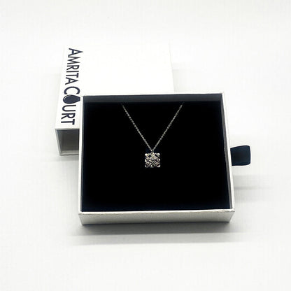 Gift Box - Chest White Gold Aroma Necklace + Purify Oil Blend V760-GBAJ - 42