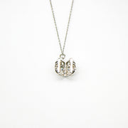 Gift Box - Chest White Gold Aroma Necklace + Purify Oil Blend V760-GBAJ - 42