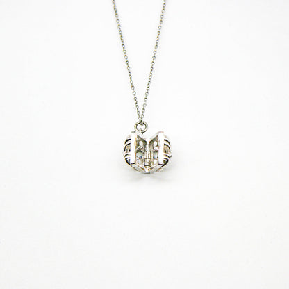 Gift Box - Chest White Gold Aroma Necklace + Purify Oil Blend V760-GBAJ - 42