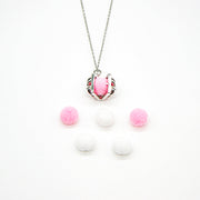 Gift Box - Chest White Gold Aroma Necklace + Purify Oil Blend V760-GBAJ - 42