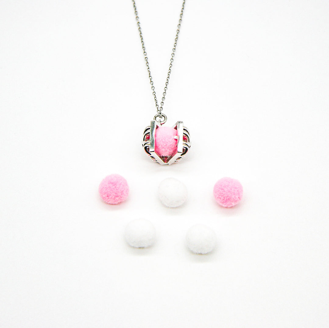 Gift Box - Chest White Gold Aroma Necklace + Purify Oil Blend V760-GBAJ - 42