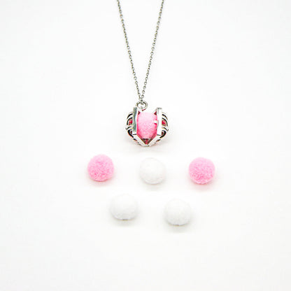 Gift Box - Chest White Gold Aroma Necklace + Purify Oil Blend V760-GBAJ - 42