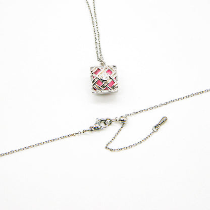 Gift Box - Chest White Gold Aroma Necklace + Purify Oil Blend V760-GBAJ - 42