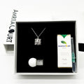 Gift Box - Chest White Gold Aroma Necklace + Purify Oil Blend V760-GBAJ - 42