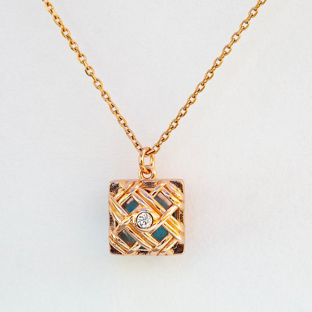 Gift Box - Chest Rose Gold Aroma Necklace + Purify Oil Blend V760-GBAJ - 43