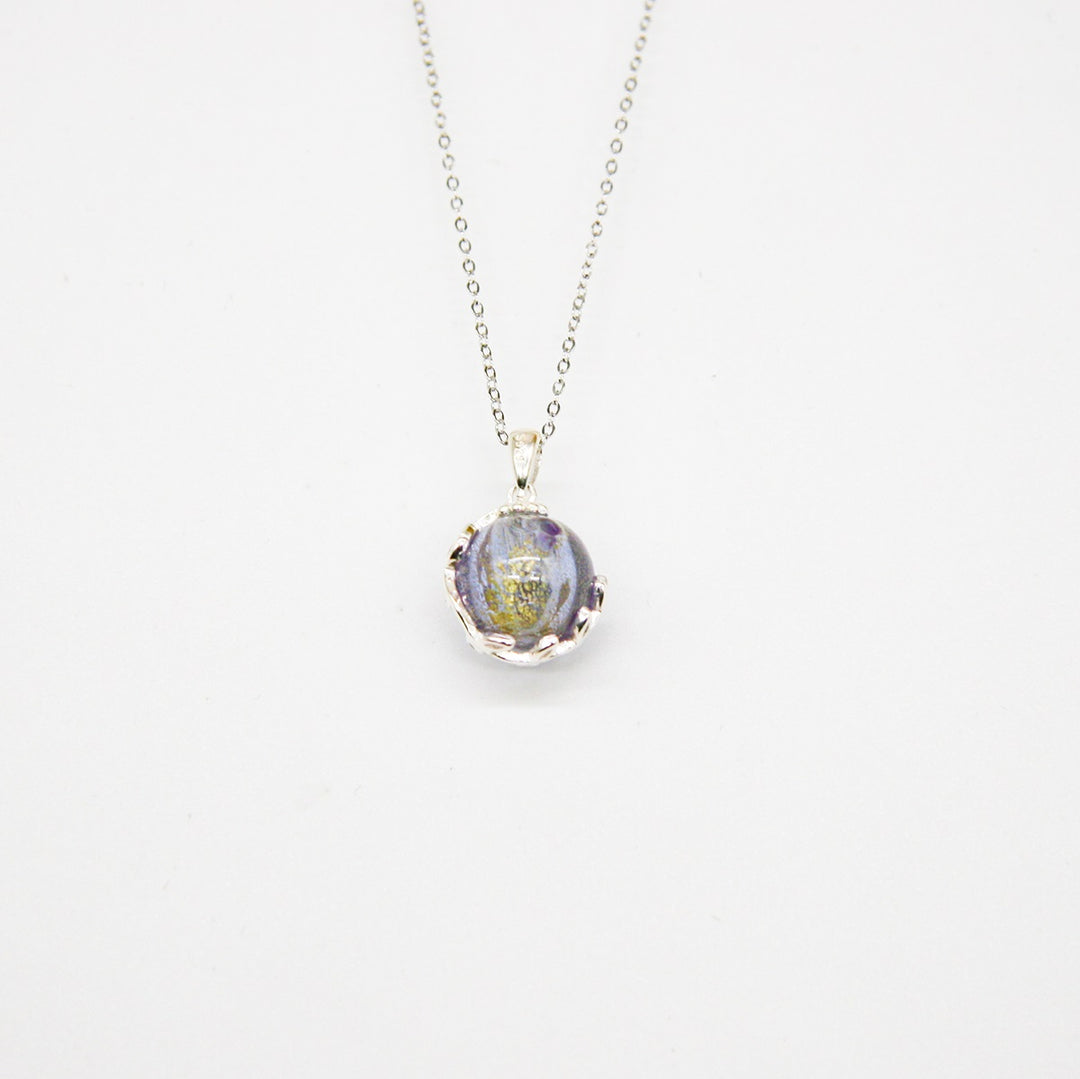 Gift Box - Aroma Necklace White Gold - Planet Lunar Lavender (Lanvender Purple) + Purify Oil Blend V760-GBAJ - 5