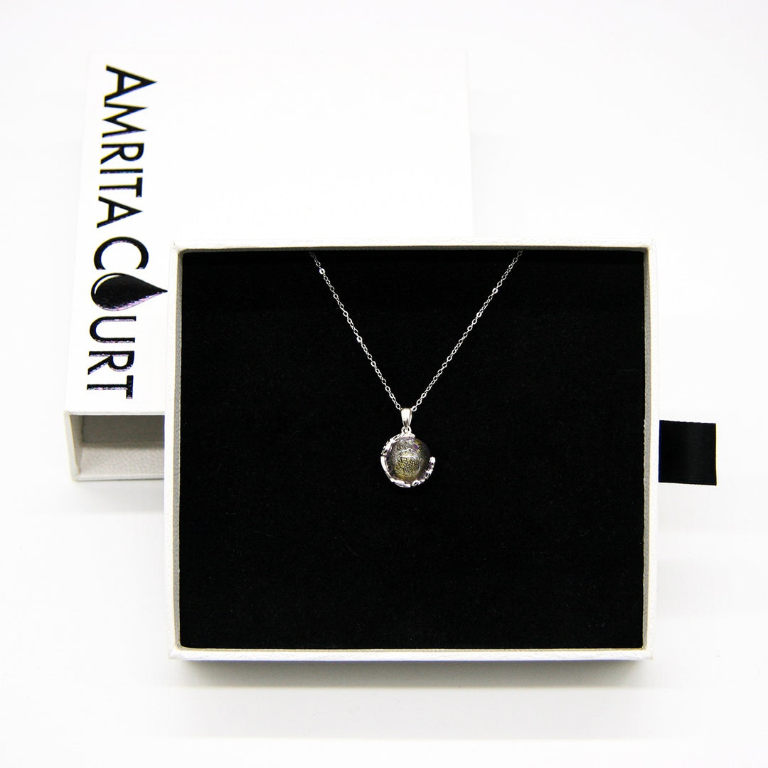 Gift Box - Aroma Necklace White Gold - Planet Lunar Lavender (Lanvender Purple) + Purify Oil Blend V760-GBAJ - 5