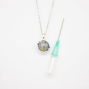 Gift Box - Aroma Necklace White Gold - Planet Lunar Lavender (Lanvender Purple) + Purify Oil Blend V760-GBAJ - 5