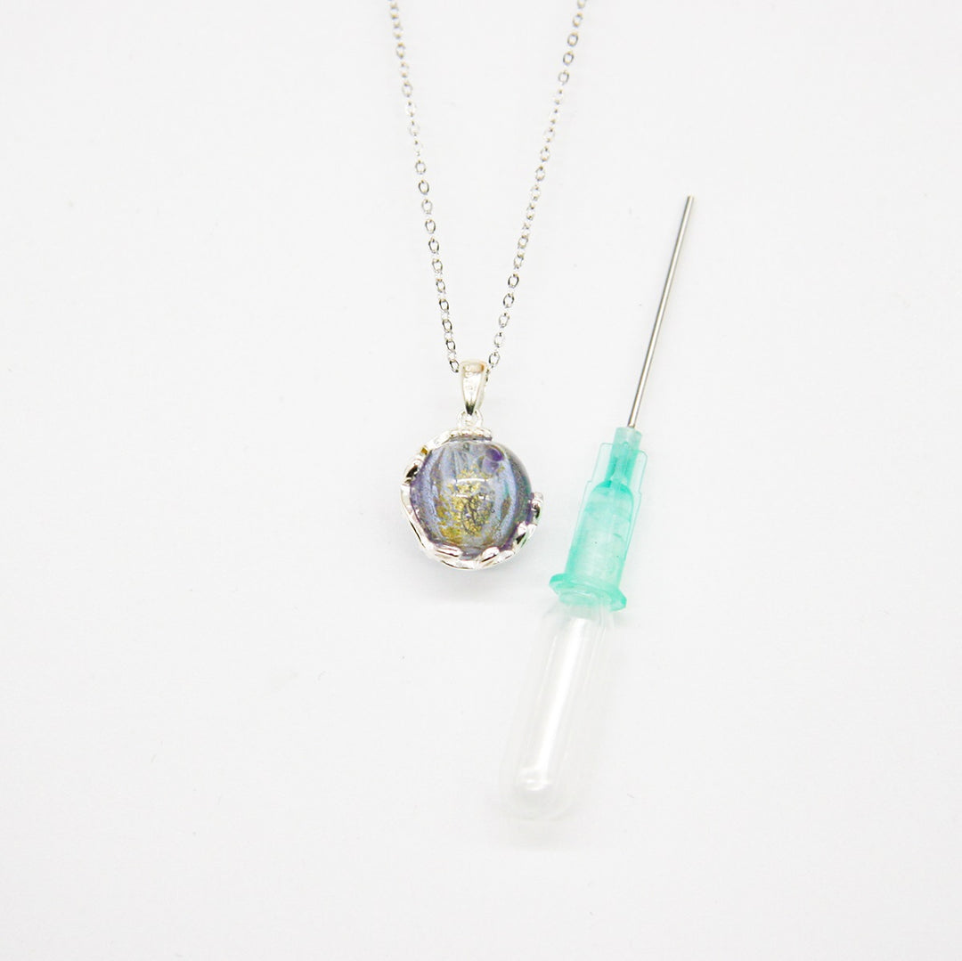 Gift Box - Aroma Necklace White Gold - Planet Lunar Lavender (Lanvender Purple) + Purify Oil Blend V760-GBAJ - 5