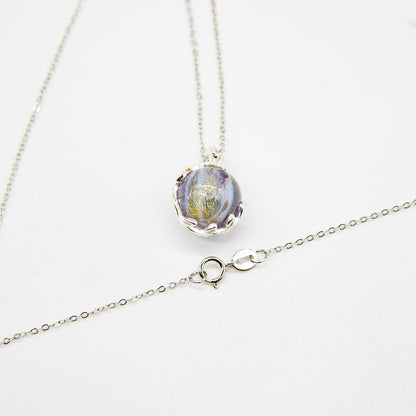 Gift Box - Aroma Necklace White Gold - Planet Lunar Lavender (Lanvender Purple) + Purify Oil Blend V760-GBAJ - 5
