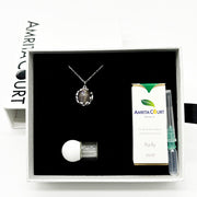 Gift Box - Aroma Necklace White Gold - Planet Lunar Lavender (Lanvender Purple) + Purify Oil Blend V760-GBAJ - 5