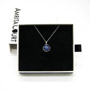 Gift Box - Aroma Necklace White Gold - Planet Celestial Sapphire (Blue) + Purify Oil Blend V760-GBAJ - 6