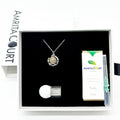 Gift Box - Aroma Necklace White Gold - Planet Celestial Sapphire (Blue) + Purify Oil Blend V760-GBAJ - 6