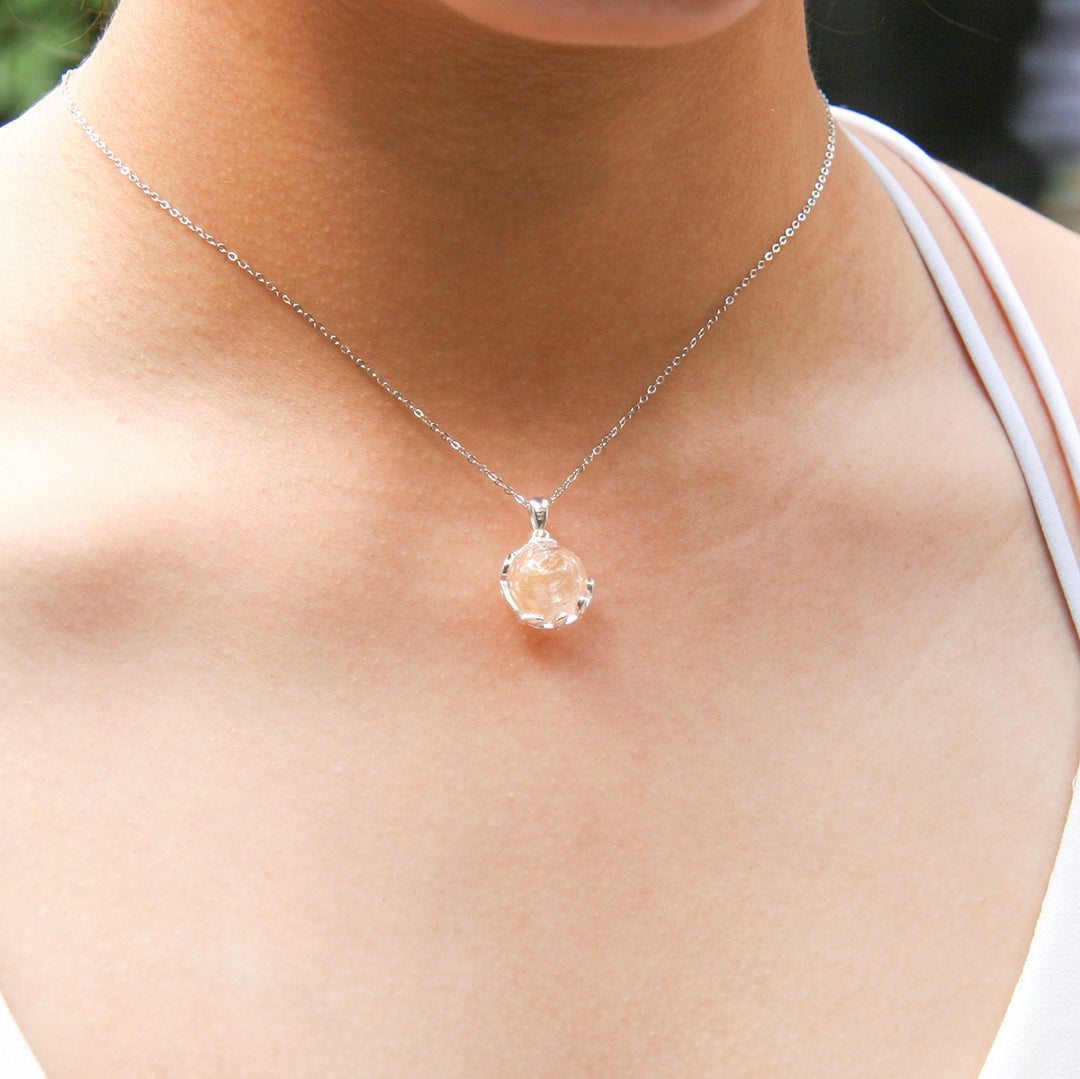 Gift Box - Aroma Necklace White Gold - Planet Nebula Nova (Pink) + Purify Oil Blend V760-GBAJ - 7