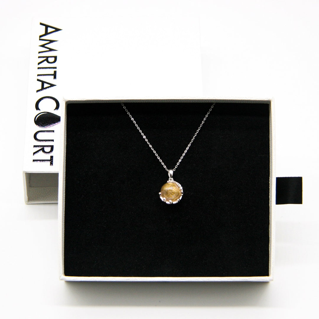 Gift Box - Aroma Necklace White Gold - Planet Nebula Nova (Pink) + Purify Oil Blend V760-GBAJ - 7