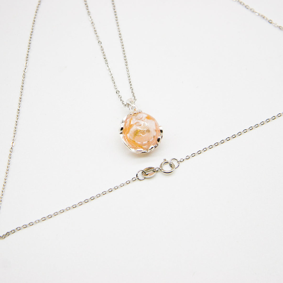 Gift Box - Aroma Necklace White Gold - Planet Nebula Nova (Pink) + Purify Oil Blend V760-GBAJ - 7