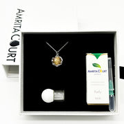 Gift Box - Aroma Necklace White Gold - Planet Nebula Nova (Pink) + Purify Oil Blend V760-GBAJ - 7
