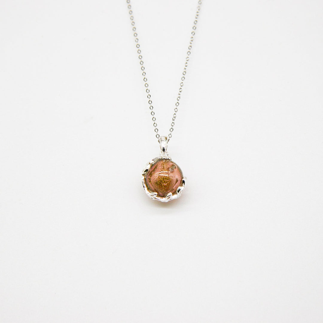 Gift Box - Aroma Necklace White Gold - Planet Plutonian Amethyst (Golden Purple) + Purify Oil Blend V760-GBAJ - 8