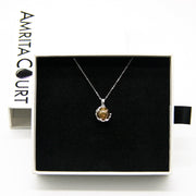 Gift Box - Aroma Necklace White Gold - Planet Plutonian Amethyst (Golden Purple) + Purify Oil Blend V760-GBAJ - 8
