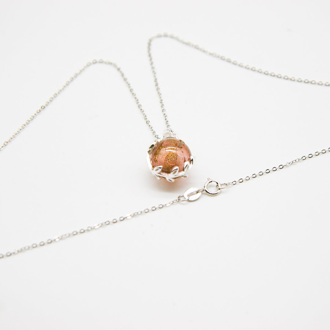 Gift Box - Aroma Necklace White Gold - Planet Plutonian Amethyst (Golden Purple) + Purify Oil Blend V760-GBAJ - 8