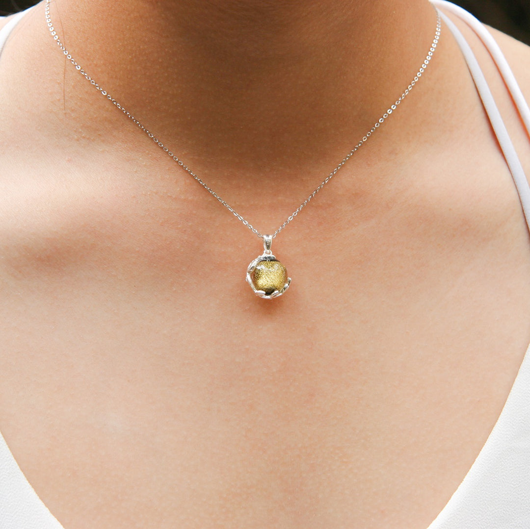 Gift Box - Aroma Necklace White Gold - Planet Stellar Midnight (Golden dark blue) + Purify Oil Blend V760-GBAJ - 9