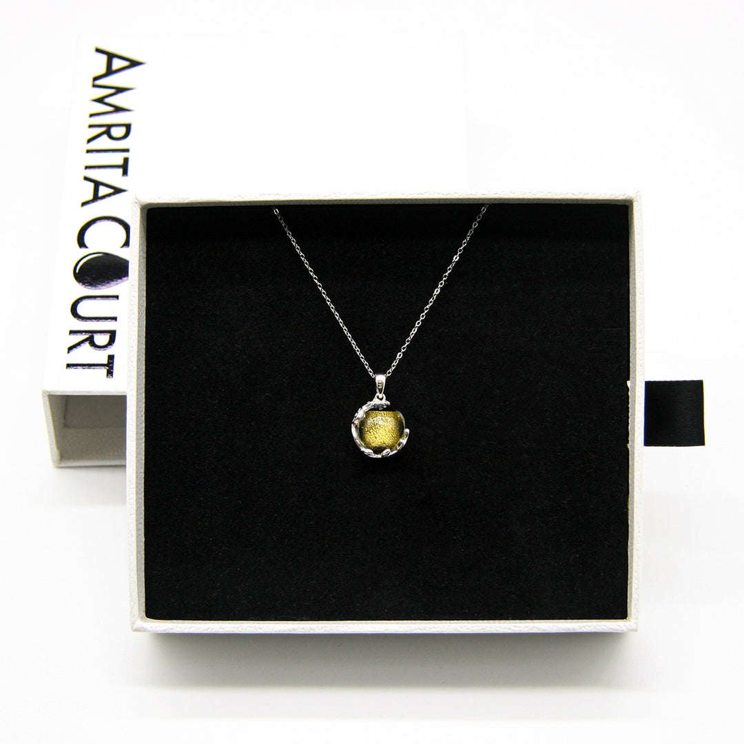Gift Box - Aroma Necklace White Gold - Planet Stellar Midnight (Golden dark blue) + Purify Oil Blend V760-GBAJ - 9