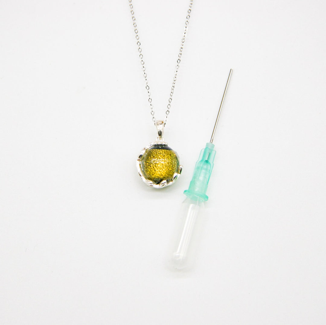 Gift Box - Aroma Necklace White Gold - Planet Stellar Midnight (Golden dark blue) + Purify Oil Blend V760-GBAJ - 9