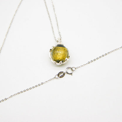 Gift Box - Aroma Necklace White Gold - Planet Stellar Midnight (Golden dark blue) + Purify Oil Blend V760-GBAJ - 9