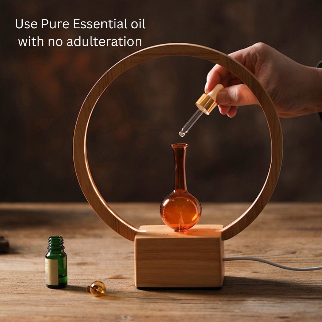 LUNA (Nebuliser+Ringlight) - Waterless Diffuser | Essential oil Burner | Aromatherapy| Home Fragrance V760-N-4