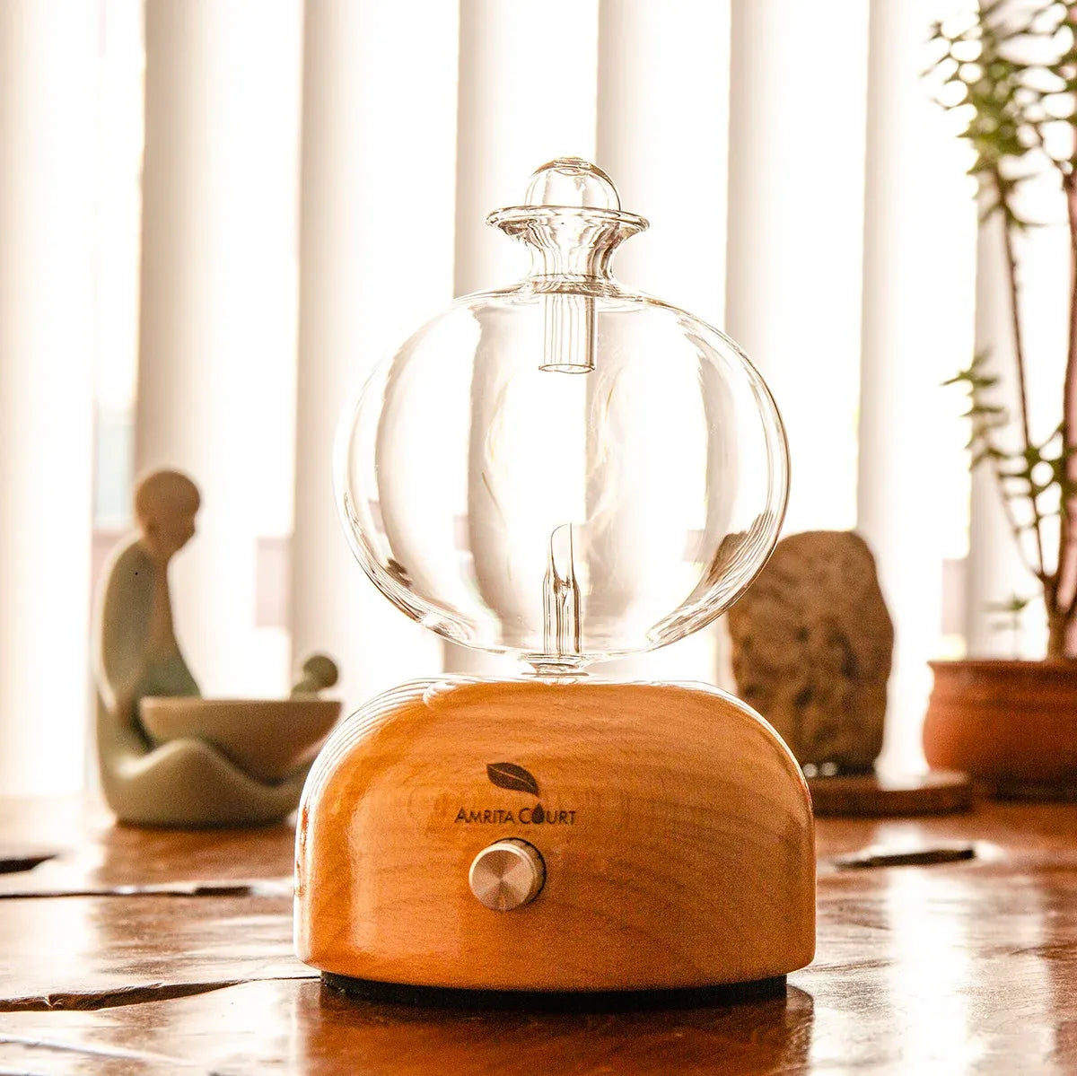 Oscar High Eco-Friendly Nebuliser (Wood) | Waterless Aroma Diffuser | No Plastics Pure Essential Oil Diffusing