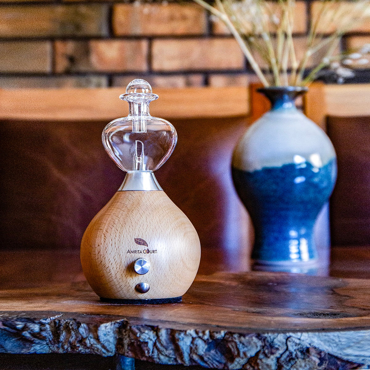 Hour Glass Eco-Friendly Nebuliser Wood | Waterless Aroma Diffuser | No Plastics Pure Essential Oil Diffusing V760-N-HOURGLASS-O