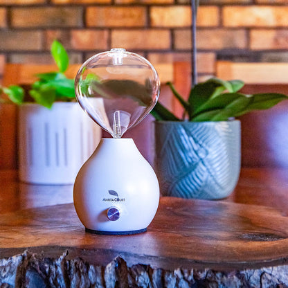 Hour Glass Eco-Friendly Nebuliser White | Waterless Aroma Diffuser | No Plastics Pure Essential Oil Diffusing V760-N-HOURGLASS-W