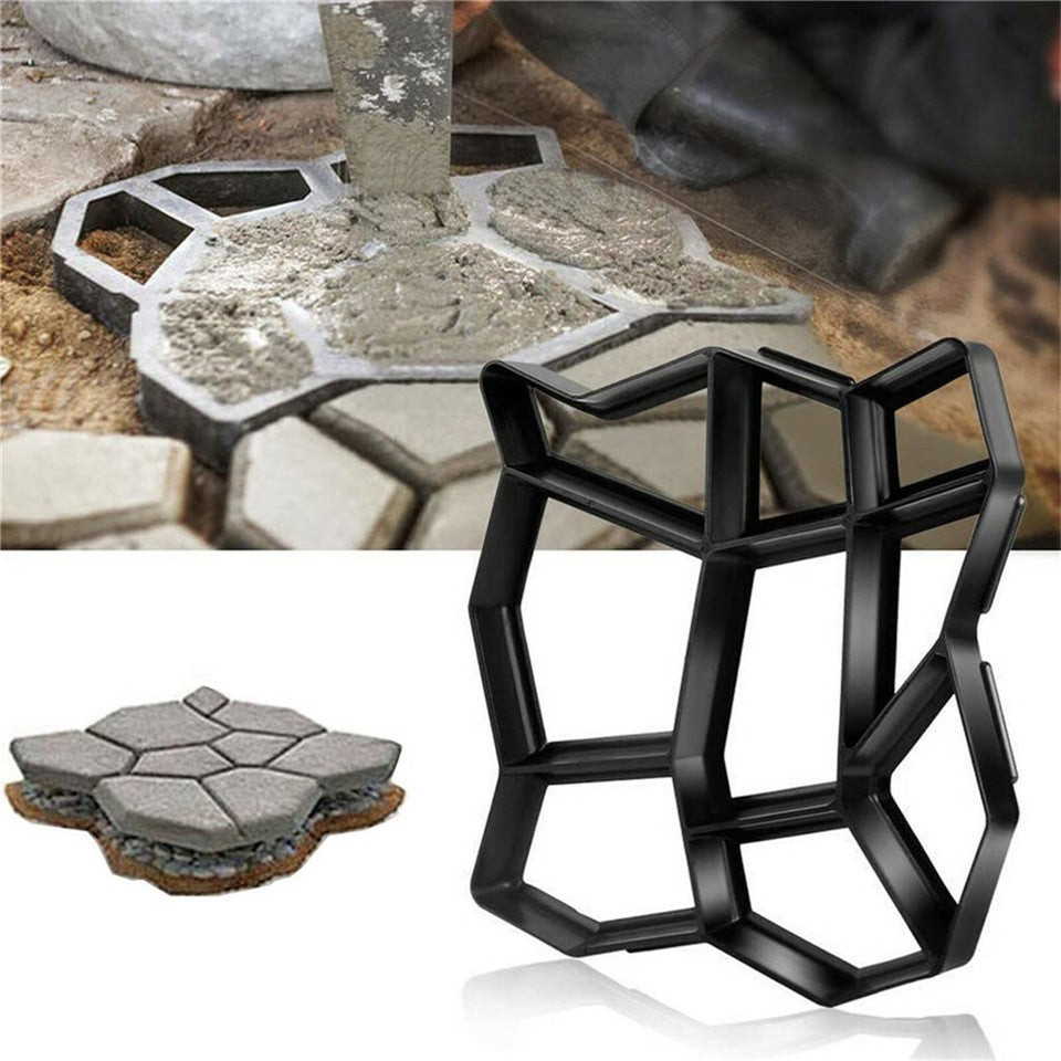 DIY Path Maker Concrete Mould Paver Patio Garden Brick Slab Pavement Cement Mold V767-5GJJ07