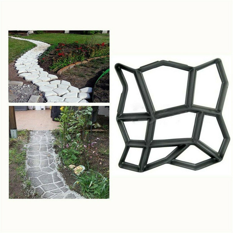 DIY Path Maker Concrete Mould Paver Patio Garden Brick Slab Pavement Cement Mold V767-5GJJ07