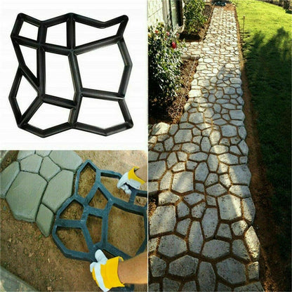 DIY Path Maker Concrete Mould Paver Patio Garden Brick Slab Pavement Cement Mold V767-5GJJ07
