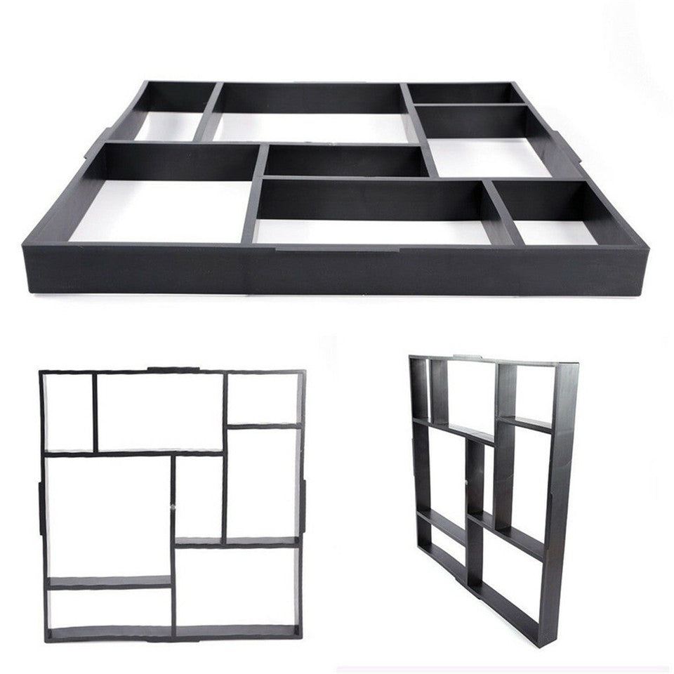 10Grids Garden Paving Brick Patio Concrete Slabs Maker Path Driveway Stone Mould V767-6EJJ26